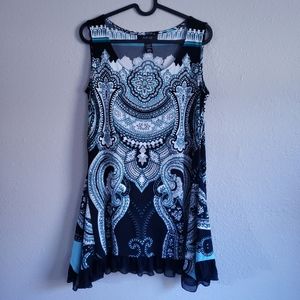 Style & Co Ruffle Trim Tunic Blouse Tank Top